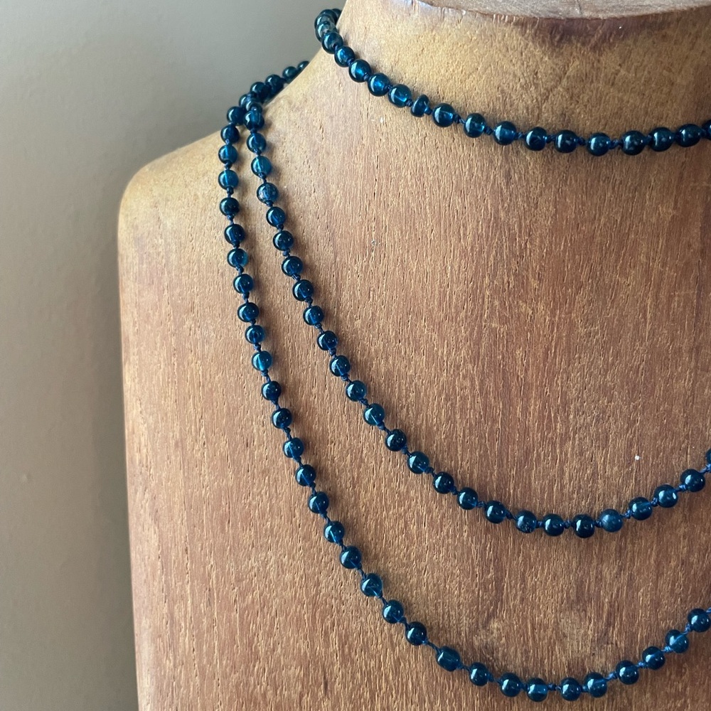 Beautiful blue beaded necklace